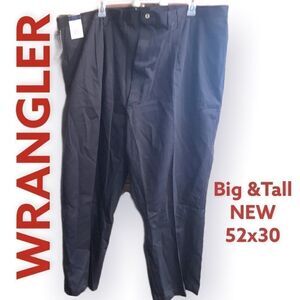 Wrangler Men’s Big and Tall Navy Blue Chino Dress Pants NEW 52x30.